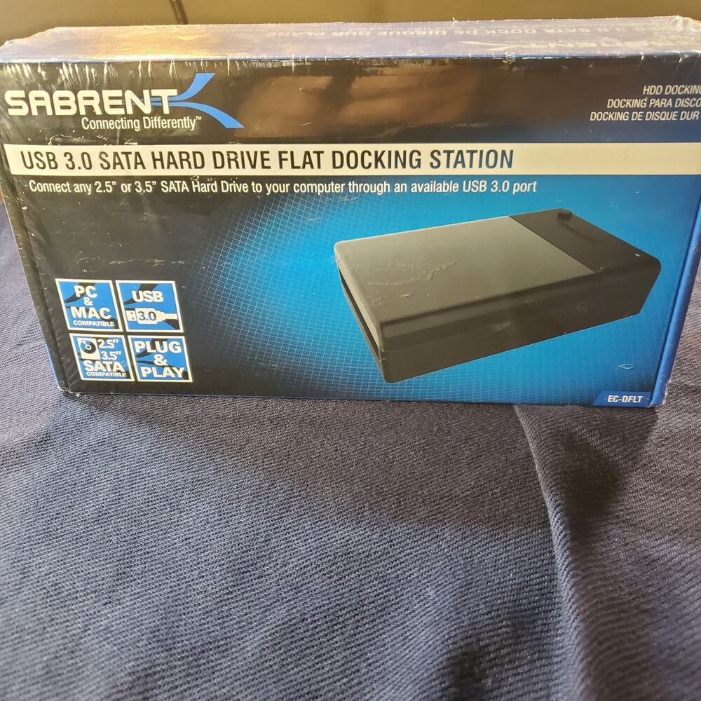 Sabrent USB 3.0 SATA Extrnl Hard Drive flat Docking Station